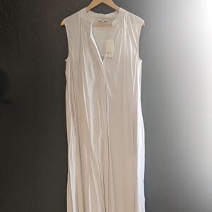 Vince White Sleeveless Midi Dress